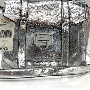 Michael Kors Women's Metallic Silver Small Handbag (New w/ Tags)